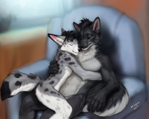 Toons and NinjaKvalstern Cuddles by sunitai