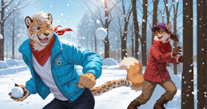 Snowball fight (collba thingy) by sajtika