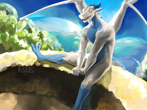 Chilling by the waves by whatever6969