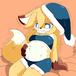 Kitsu with a Christmas surprise in her belly hehe by tiochurro