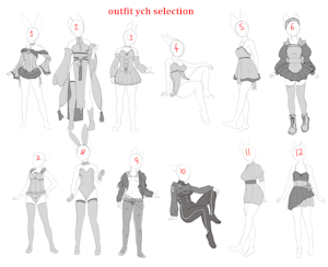 Outfit ych selection 2 by SynnfulTiger