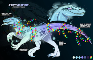 Aurora Snowdrift Dinosaur Mother Winter by Goldobsidian