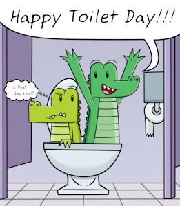 Happy Toilet Day with Mango and Brash by BearsFlush