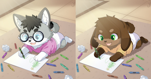 Writing letter to Santa paws by Loupy