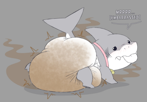 Self-conscious Smushy Shark~ by Tenerius
