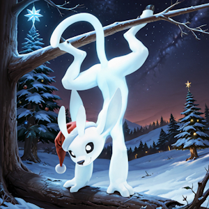 Ori handstand practice on christmas by Blu99Dog