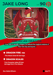 [AI] Jake Long Christmas Trading Card! by MajorLionhunk