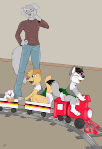 Train christmas by Loupy