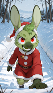 Mean Christmas bun by Minibit