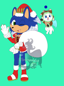 A chirstmas gift for a buddy by Pastelsugarhedgie