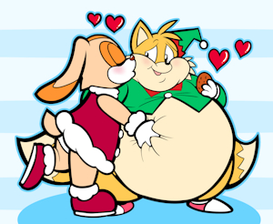 Comfy Christmas Fox! (+non-festive variant) by ToonTwister3D