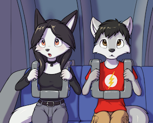 2 Nervous Wolfs In An Escape Pod (Commission) by Tho6Who4e2000