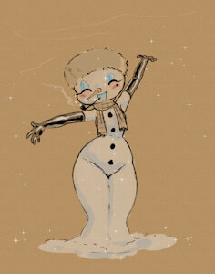 What if there was a cute snow woman by Saucy