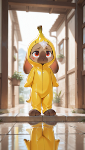 Sad banana bunny by Minibit