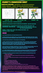 Charmy's Commission Sheet (OPEN 12/28/2025) by EmperorCharmy