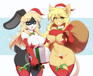 Leona and Ruby Christmas by re-Sublimitty-kun by UnusualUnity