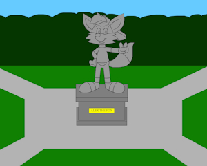 Alex the Fox Statue by CartoonFoxArt2002