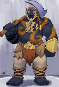 commission - Prince of Plagues - Viking Bear OC design by Bear213