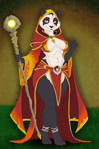 Panda Priestess by kittensnark