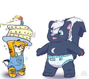 Ozzie's Birthday Cake by OzzieKitSkunk