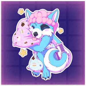 Sleepy YCH for L'ilSugarPuppy on FA by Kontsune