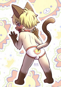 &ldquo;Who&rsquo;s peeking?!" (Commission) by xiaoahwei