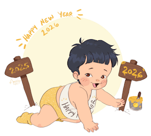 Happy New Year's Baby 🎊2️⃣0️⃣2️⃣6️⃣🎊 by Batbayar