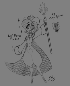 Sketch on the Spot! (2025-07-21) Lil' Prince Kurly by GrayscaleRain