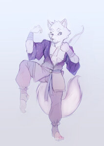 Kitsune Monk by RisingDragon