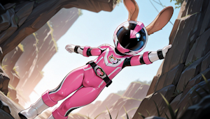 Pink ranger bun by Minibit