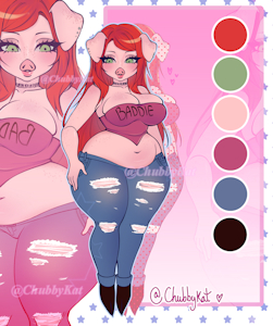 BADDIE PIG - ADOPTABLE OPEN by ChubbyKat