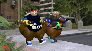 Kane & Kaze - The Twins Walking Around by KaneBrentKoopa