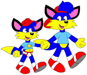 Alex and Bingo Holding Hands and Walking Together by CartoonFoxArt2002