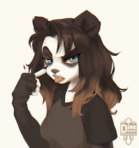 Panda in the style of Wavei c: by DinkArtworks