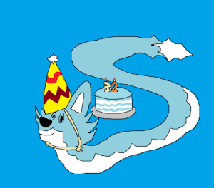 Birthday pipe fox by Angellothefox