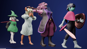 Deltarune Cast - HeartlessAngel3D by HeartlessAngel