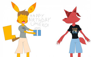 Josh Celebrates Umeko's 34th Birthday by MegaManstitch87