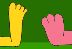 Feet comparison: Sideshow Bob and Mowdown by TheFurryTree