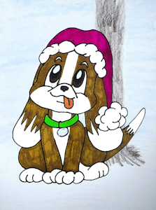 The Puppy in Winter by MrRoseLizard