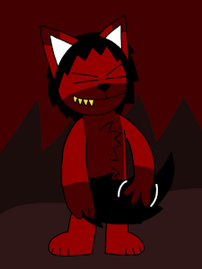 Shy but evil devil wolf by NotCertifiedNinja20