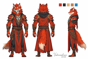 Ref sheet for Karekh by VahnRashan