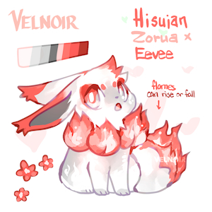 Adoptable - Hisuian Zorua x Eevee by Velnoir