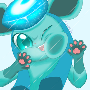 Silly Glaceon by IzziPurrito
