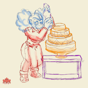 Sazanka Dressing A Cake (WIP) by SinisterSlyFox
