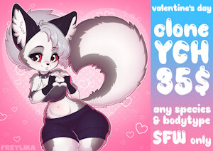 [OPEN] Valentine's Day clone ych by Freylika