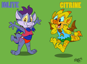 Scaly surfing sibs! by Foxlover91