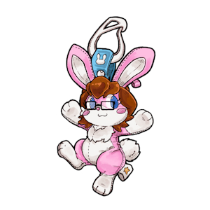 Plush Keychain Claire YCH by Charlie Nax by ClaireTheRabbit