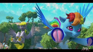 Rainbow Dash + Derpy [Gen 5 style] by Zapor666