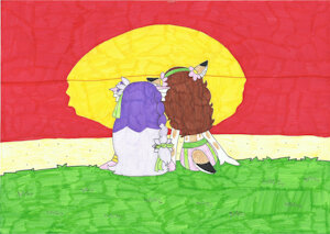 Watching the sunset together by KatarinaTheCat18