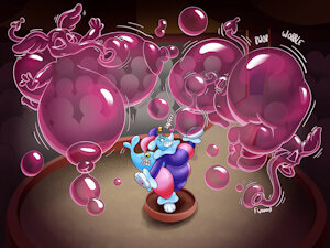 Pink Bubble-phant Show | Comm by InfinityArtistix